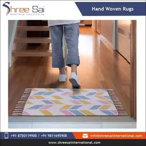 Tapis rayés brodés à la main 100% coton les plus vendus Matériau multicolore de la plus haute qualité à bas prix - Product Image 4