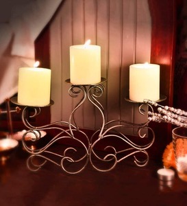 Unique Design Metal Brass <b>Candle</b> <b>Holders</b> Sets <b>Lanterns</b> and <b>Candle</b> Stand Set for Wedding Dinner Table Decor - Product Image 1