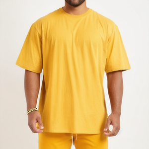 T-shirt pour homme de qualité supérieure 100% coton, impression de logo, broderie, 180gsm 200gsm 230gsm, poids lourd, design personnalisé - Product Image 2