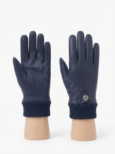 Guantes de Cuero para Invierno con Acabado Suave para Uso Diario al Aire Libre, con Puño Acanalado y Detalle de Botón, Cálidos y Cómodos para Montar - Product Image 4