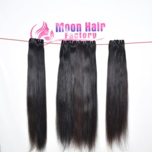 Extensiones de Cabello Humano Natural al Por Mayor, Liso, Suave, con Doble Trama, de un Solo Hilo, Color Negro Natural para Mujeres - Product Image 3