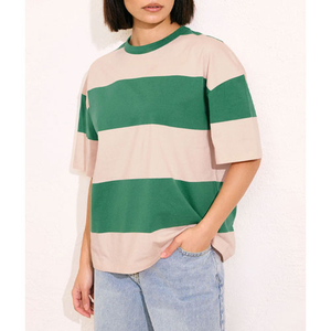 T-shirt ajusté pour femme, best-seller des fabricants professionnels, nouveau design avec décoration boutonnée, écologique pour l'été - Product Image 1