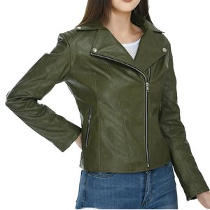 Chaqueta de Cuero Vacuno Auténtico Personalizada para Mujer, Corte Ajustado, Estilo Motero, Chaqueta de Cuero Genuino Suave, Chaqueta de Moda para Mujer, Ropa de Invierno - Product Image 1