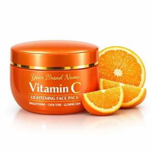 Masque facial éclaircissant et illuminant à la vitamine C en vrac OEM avec extrait d'orange pour un nettoyage en profondeur, élimination du bronzage, étiquette privée, vente en gros - Product Image 1