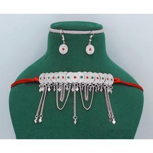 Martasha Designer Islamique Ramadan Spécial Argenté EAU Bijoux Spécial Dubaï Bijoux Collier Boucle D'oreille Ensemble Bijoux Arabes - Product Image 1