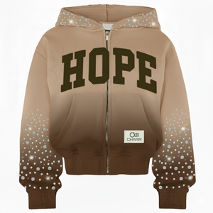 Sudadera con capucha y cremallera recortada cuadrada para hombre, ropa de calle de felpa francesa de 500GSM, parche desgastado con lavado ácido, bordado de diamantes de imitación personalizados - Product Image 2