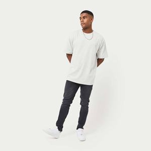 Personalizado de los hombres 100% de algodón de peso pesado de gran tamaño Drop Shoulder Streetwear Crop T-Shirt Formal Style Fit - Product Image 5