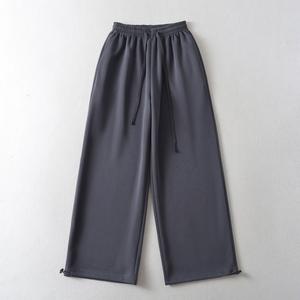 Soft Fabric Summer Flat Front Eco-Friendly Casual <b>Trousers</b> for Daily Wear Street Baggy Sweatpants for <b>Women</b> Relaxed Fit Stylish - Product Image 4