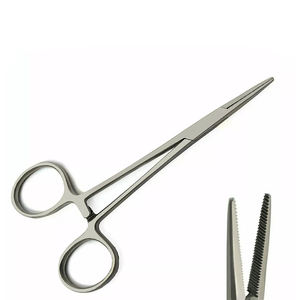 Pince chirurgicale hémostatique à usage unique, type Mosquito Halstead droite, 12,5 cm, en acier métallique, pour usage médical - Product Image 6