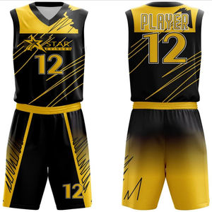 Uniforme de baloncesto personalizado transpirable para hombres Cómodo y de tendencia Nuevas técnicas impresas de moda - Product Image 3