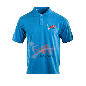 OEM personalizado marca básica de los hombres para los polos 100% algodón antiarrugas patrón sólido de punto de tela camisetas en blanco - Product Image 2