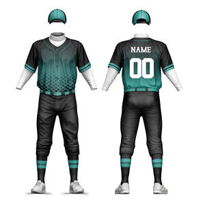 Nouvel arrivage d'uniformes de baseball pour hommes dernier modèle ENSEMBLE d'uniformes de baseball à sublimation de couleur unie et de taille personnalisée à bas prix - Product Image 3