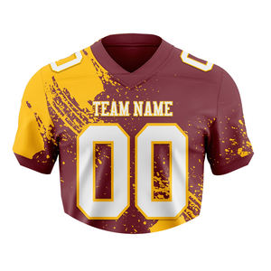 Fabrication pakistanaise maillot de sublimation football américain demi-manche coupe ajustée pratique maillot de football en maille - Product Image 3