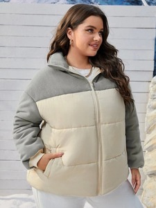 Winter Warm Casual Wear Clothing Women's Puffer <b>Jacket</b> Breathable Long Sleeves Full Zipper Up Women's Puffer <b>Jacket</b> - Product Image 4