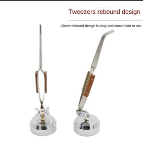 Pinzas de cerámica duraderas Aislamiento de soldadura electrónica Punta recta Portabrocas de precisión inversa Codo puntiagudo Pinzas antiestáticas - Product Image 3