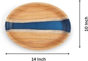 Custom <b>Large</b> Natural Solid Wood Epoxy Serving <b>Tray</b> Elegant Handmade Rustic Sushi Food Fruit Dessert Coffee <b>Tray</b> Decorative - Product Image 6