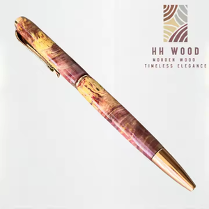 Bolígrafo Promocional Elegante Hecho a Mano de Madera de Burl con Tinta Azul/Negra/Roja e Impresión Troquelada para Ejecutivos de Oficina, Regalos Especiales - Product Image 3