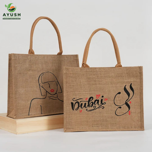 Sac de courses écologique de qualité supérieure en jute avec du coton intégré pour les épiceries et les centres commerciaux - Product Image 3