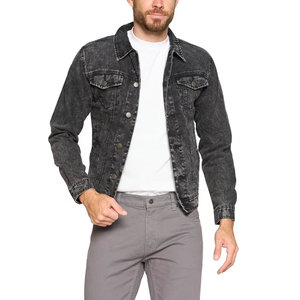 Vestes en jean coupe ajustée pour hommes de qualité supérieure col rabattu surdimensionné lavé BD Jeans pour l'hiver - Product Image 3