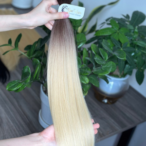 Extensions de cheveux humains vietnamiens de qualité supérieure, couleur blonde ombrée, soyeuses, cuticules alignées, cheveux humains Remy, Cabello Humano, Sun Hair Company - Product Image 5