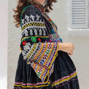 Vêtements faits à la main pleine broderie afghane robe traditionnelle afghane style chaud robes traditionnelles afghanes Kuchi faites à la main - Product Image 6