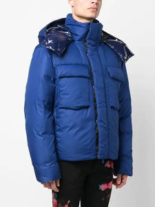 Chaqueta de invierno para hombre, abrigo para exteriores, logotipo de impresión personalizado de alta calidad, chaqueta acolchada recortada, abrigo deportivo con burbujas para hombre - Product Image 2