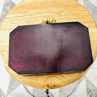 Pochette en résine époxy faite à la main, écologique, pour femme, avec un design artistique unique, modelée à la main, cadeau de mariage pour filles, pour les fêtes