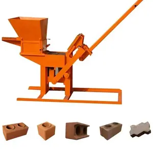 Interlock Moving Mud Automatic Dirt Concrete Paver Manual Moving Clay Machine Bricks