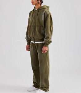 Ensemble de survêtements décontractés d'hiver en polaire technique à faible MOQ pour hommes - Ensemble pantalon de jogging et pantalon de survêtement - Product Image 4