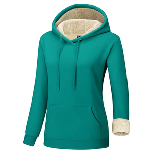 Sweat-shirt à capuche en laine ample de base pour femmes de qualité supérieure Sweat-shirts à capuche personnalisés pour femmes avec logo sur le devant Sweat-shirts à capuche décontractés pour femmes - Product Image 2