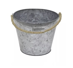 Nouveau pot et jardinière galvanisés 2026 avec poignée, nouveau design, pot à plantes en métal pour la décoration de jardin, nouveau pot à fleurs en métal - Product Image 6