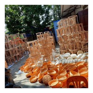 Rattan Pet <b>Bed</b> Woven in Vietnam for Cats and <b>Dogs</b> Cozy Natural Look <b>Soft</b> Cushion Interior Lightweight and Breathable - Product Image 2