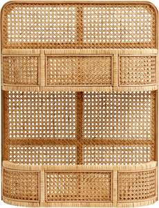 Cuisine salle de bain porte-vaisselle fabriqué à la main bambou rotin mural unique organisateur de stockage pour vaisselle outils épices décor à la maison - Product Image 3