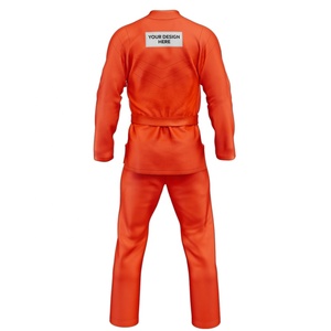 Kimono de BJJ Naranja para Hombre, Corte Regular, 100% Algodón, Transpirable, Ropa de Artes Marciales para Adultos, Logotipo con Impresión por Transferencia de Calor Personalizable - Product Image 3