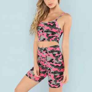 Ensemble de yoga de grande taille à séchage rapide et durable avec fermeture à la taille élastique respirante et imperméable - Product Image 2