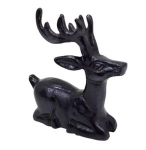 Frais Arrivée Décoration De Noël En Aluminium Noir Renne Avec Or Pliant Corne Tête Pour Table Top Décor À La Main Personnalisé - Product Image 2