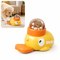 Distributeur de friandises pour chats et chiens en ABS, 215 mm, mangeoire à canards, trémie transparente, jouet alimentaire anti-fuite à pression pour jeu interactif basé sur la récompense