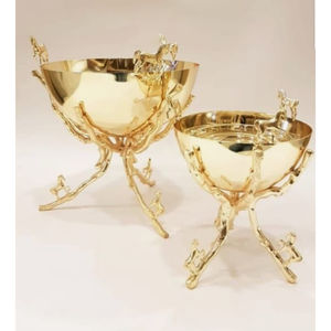 Deluxe Quality Metal Gold Polished <b>Chocolate</b> Bowl <b>Fancy</b> Design Customized Shape <b>Chocolate</b> Serving Bowl at Competitive Price - Product Image 6