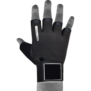 ถุงมือออกกำลังกายสีดำถุงมือออกกำลังกาย AMARA หนังถุงมือออกกำลังกายกันลื่นขนาด XL ออกแบบโลโก้ได้ตามต้องการสำหรับยิมยกน้ำหนัก - Product Image 5