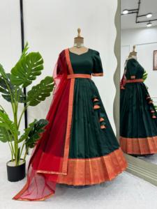 Beautiful Party Wear Designer Gown And Dupatta - Product Image 3