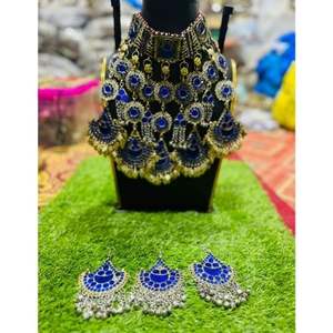 Producto en Oferta, Listo para Enviar, Conjuntos de Joyería Afgana, Nueva Moda, Aretes y Collar de Joyería Afgana para Mujer - Product Image 4