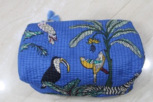 Bolsa de Lavado con Estampado de Bloque Acolchado de Algodón Grande, Neceser Hecho a Mano, Ideal para Regalo, Accesorio de Viaje - Product Image 3