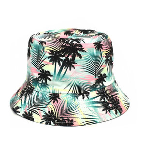 หมวกบักเก็ตผ้าฝ้าย 100% ปักโลโก้ตามสั่ง พิมพ์ลายดิจิตอลตามสั่ง หมวกบักเก็ตผ้าซาตินกันแดดสำหรับขาย - Product Image 3