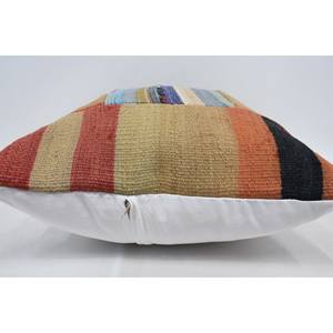 Multicolor Wool Kilim 20x28 Inch Decorative Accent Pillow Luxury Woven <b>Cushion</b> with Vintage Leaves Pattern - Product Image 5