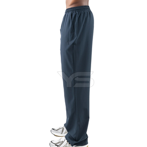 Pantalón deportivo de algodón de estilo informal para hombre, cintura media, cierre elástico, Parte delantera plana, teñido liso, servicio OEM disponible - Product Image 5