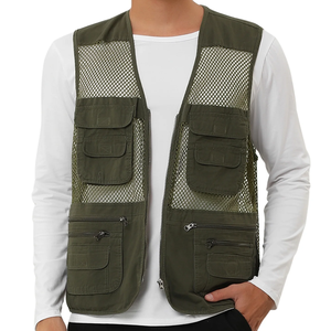 Chaqueta informal de Otoño de poliéster/algodón de alta calidad para hombre, nuevo estilo, transpirable, ligera, ajustada, con cuello en V, chaleco sin mangas a prueba de viento - Product Image 2