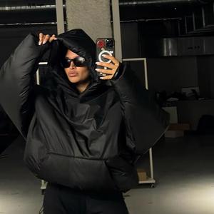 Veste matelassée surdimensionnée pour femme manteau rembourré d'hiver chaud avec col haut vêtements d'extérieur décontractés - Product Image 6