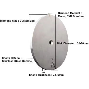 Outil de fraise en bout de diamant de disque Mono naturel CVD de haute qualité pour la machine CNC et l'équipement de fabrication de bijoux - Product Image 4