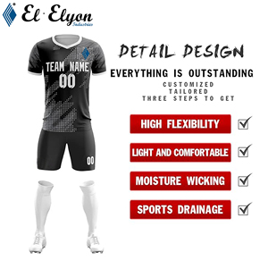 ชุดฟุตบอลผ้าโพลีเอสเตอร์100% 2ชิ้นสำหรับผู้หญิงชุดตัดอัตโนมัติน้ำหนักเบาระบายอากาศป้องกันแบคทีเรีย - Product Image 3