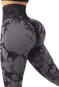 เลกกิ้งโยคะสไตล์พื้นพิมพ์โลโก้ตามสั่งของผู้หญิงสร้างแรงกระแทกสูง - Product Image 2